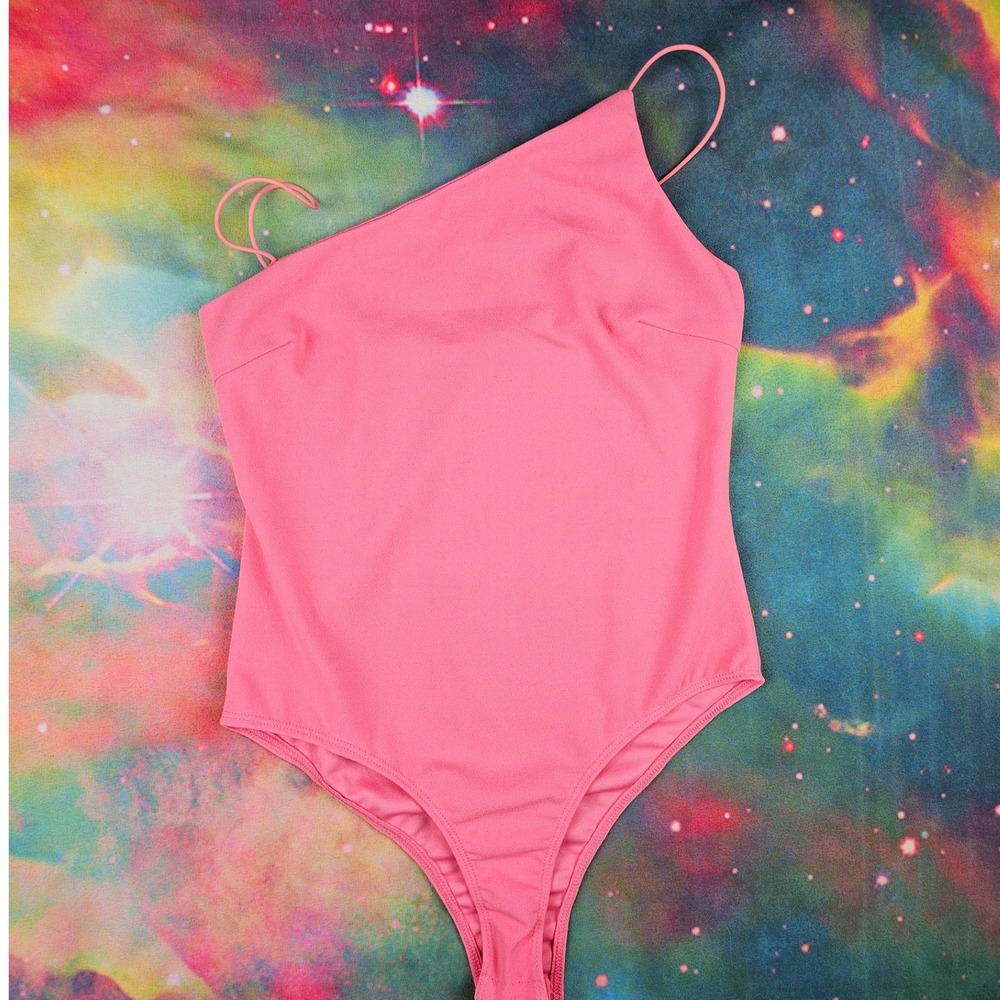 PRINCESS POLLY One Shoulder‎ Bodysuit One Piece Pink Women